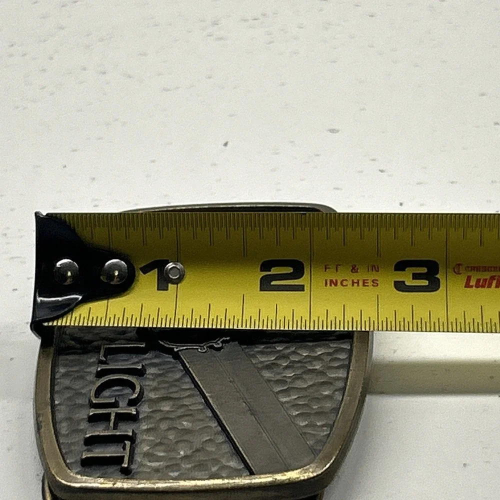 Vintage‎ Stroh Light Beer Belt Buckle Made In USA RJ Roberts